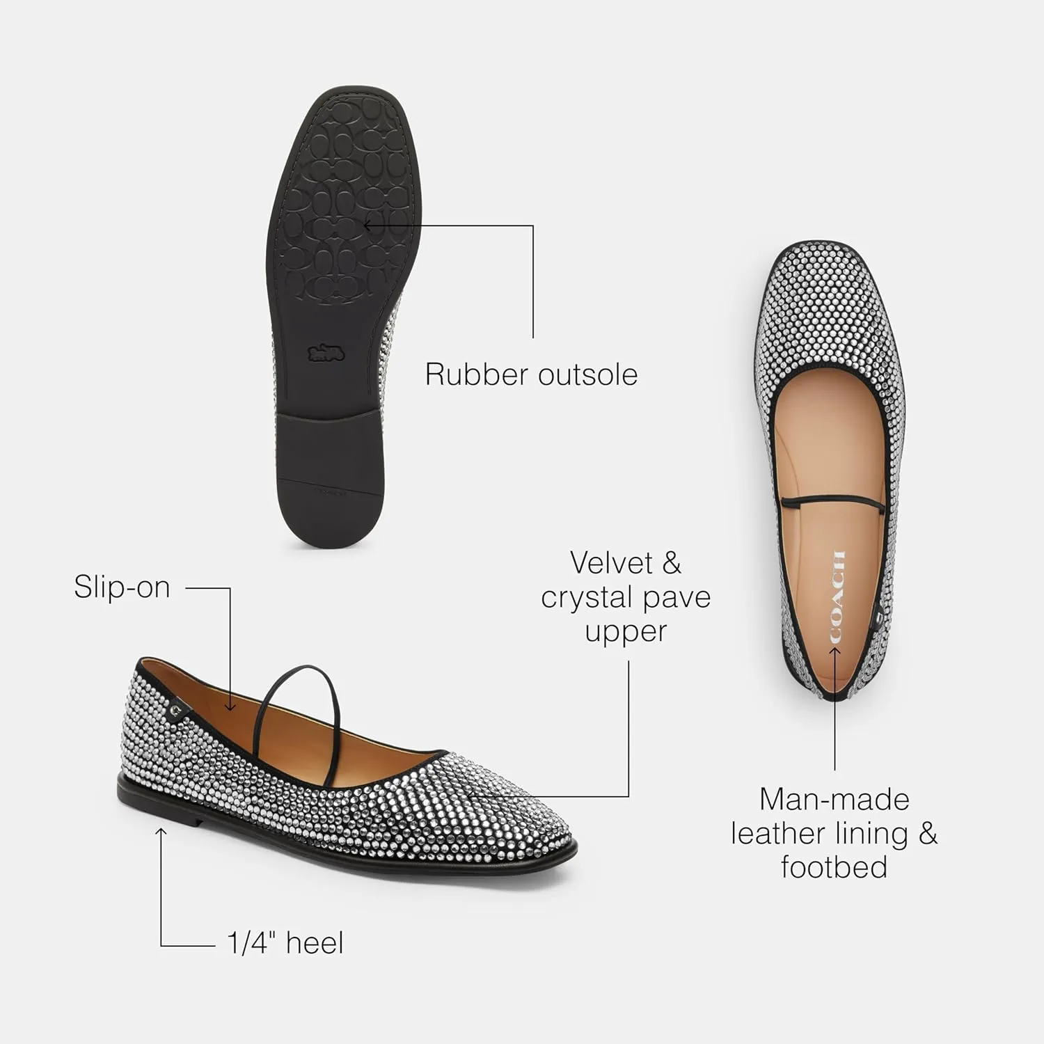 Coach Women's Emilia Mary Jane Ballet Flat