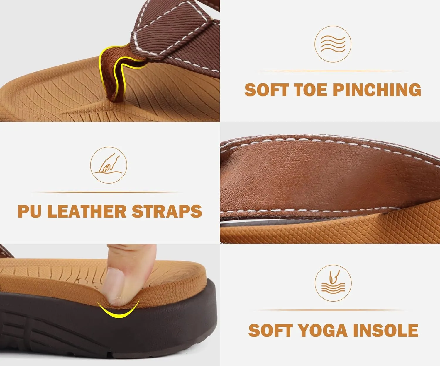 COFACE Flip Flops for Women with Arch Support Beach Thong Sandals for Woman Adjustable Fashion Orthopedic Sandal Outdoor