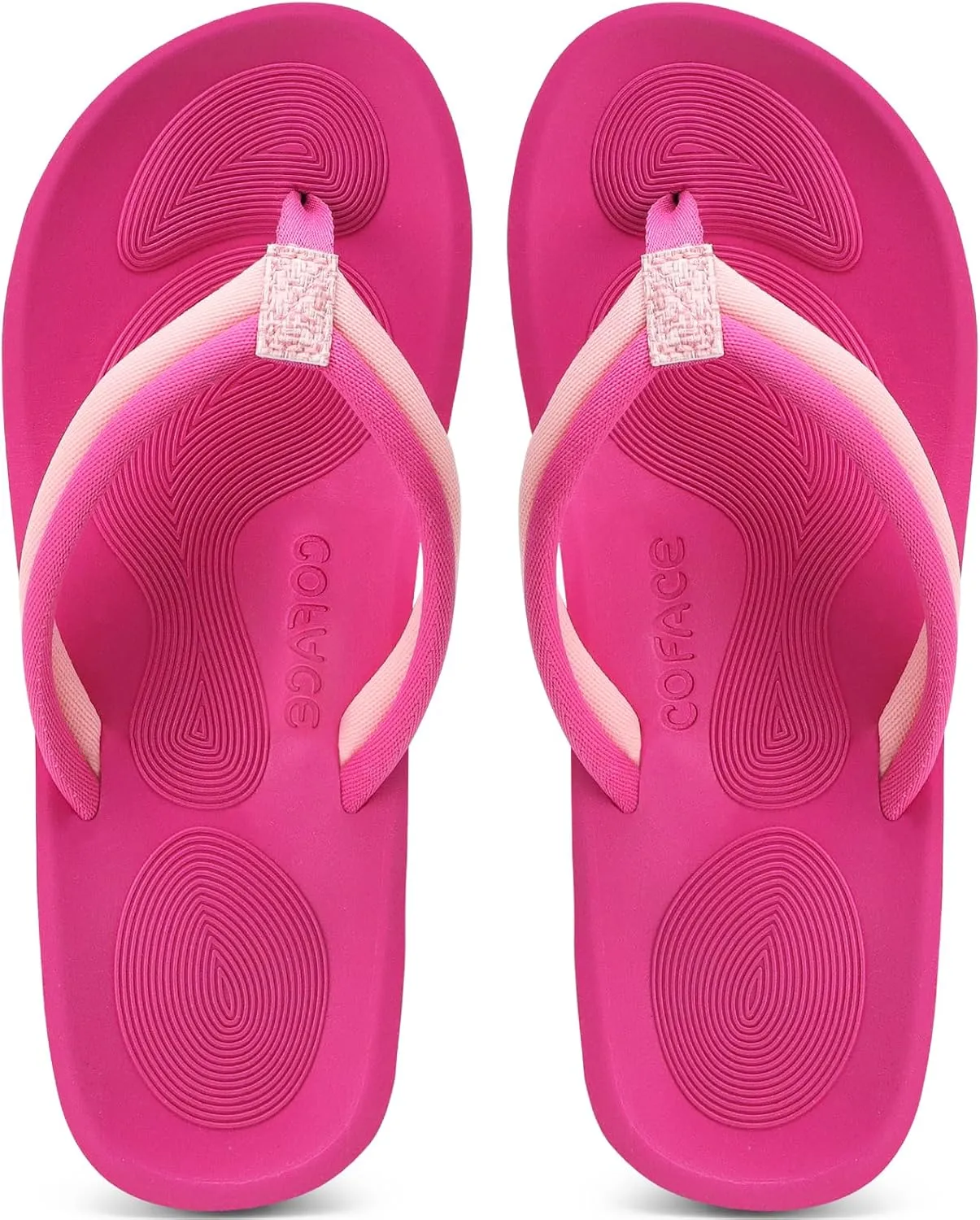 COFACE Flip Flops For Women with Arch Support Comfortable Woman Thong-Sandals Yoga Mat Lightweight Orthopedic Womens Flip-Flop
