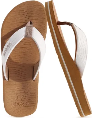 COFACE Men's Flip Flops Comfortable Yoga Mat Cushion Thong Sandals with Arch Support Casual Summer Beach Slides For Man, Size 7~15