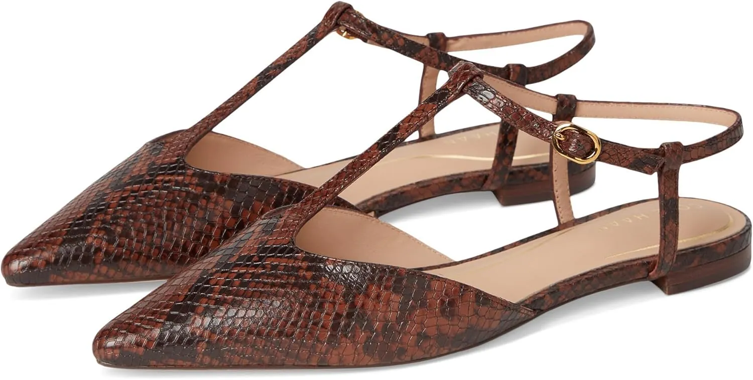 Cole Haan Women's Marlah T-Strap Ballets Loafer Flat