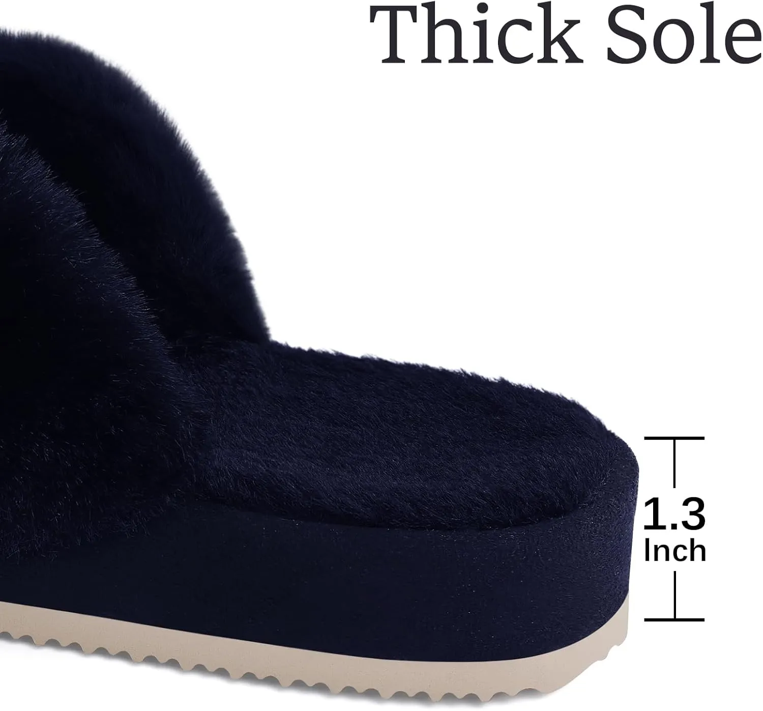 Comwarm Women's Cross Band Fuzzy Slippers Fluffy Open Toe House Slippers Cozy Plush Bedroom Shoes Indoor Outdoor