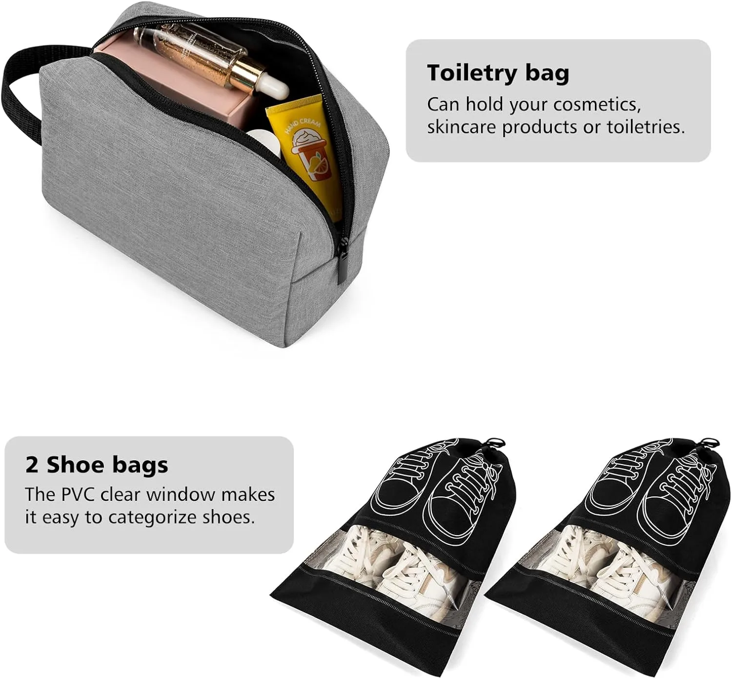 Convertible Garment Duffel Bags for Travel - Carry on Garment Bag with Toiletry Bag Shoe Pouches Travel Duffel Bag 2 in 1 Hanging Suit Bag Large Weekender Bag for Men Women