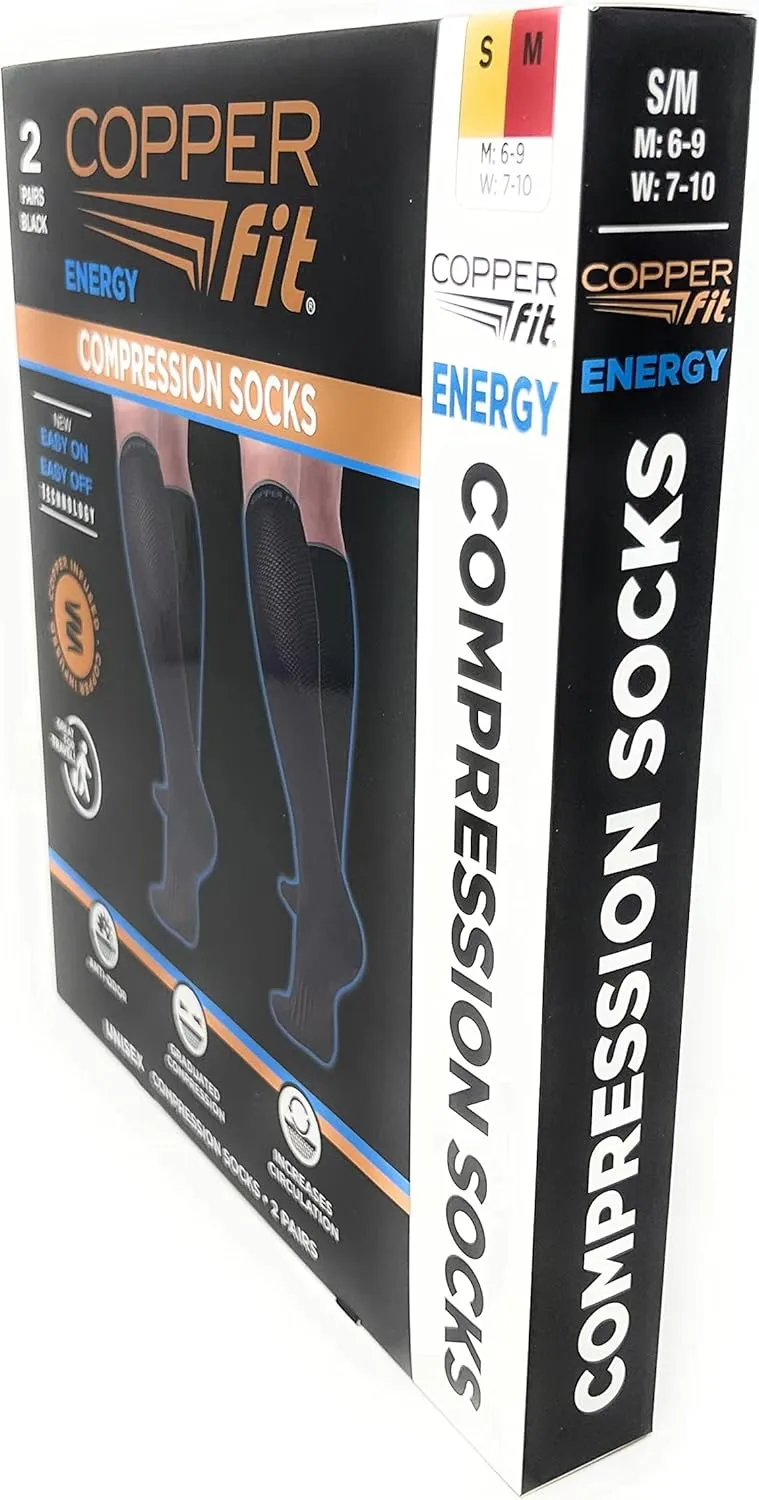 Copper Fit Unisex Compression Sock, Choose Size and Quantity