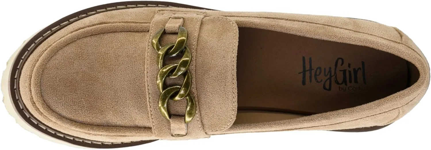 Corkys Footwear Women's Literally Loafer with 1.5 Chunky Heel