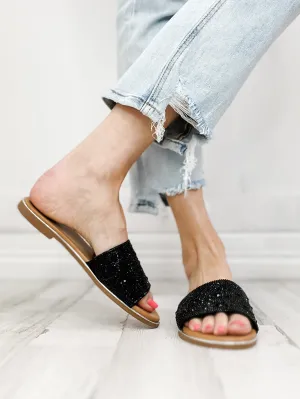 Corkys Pizzazz Sandals in Black Rhinestone