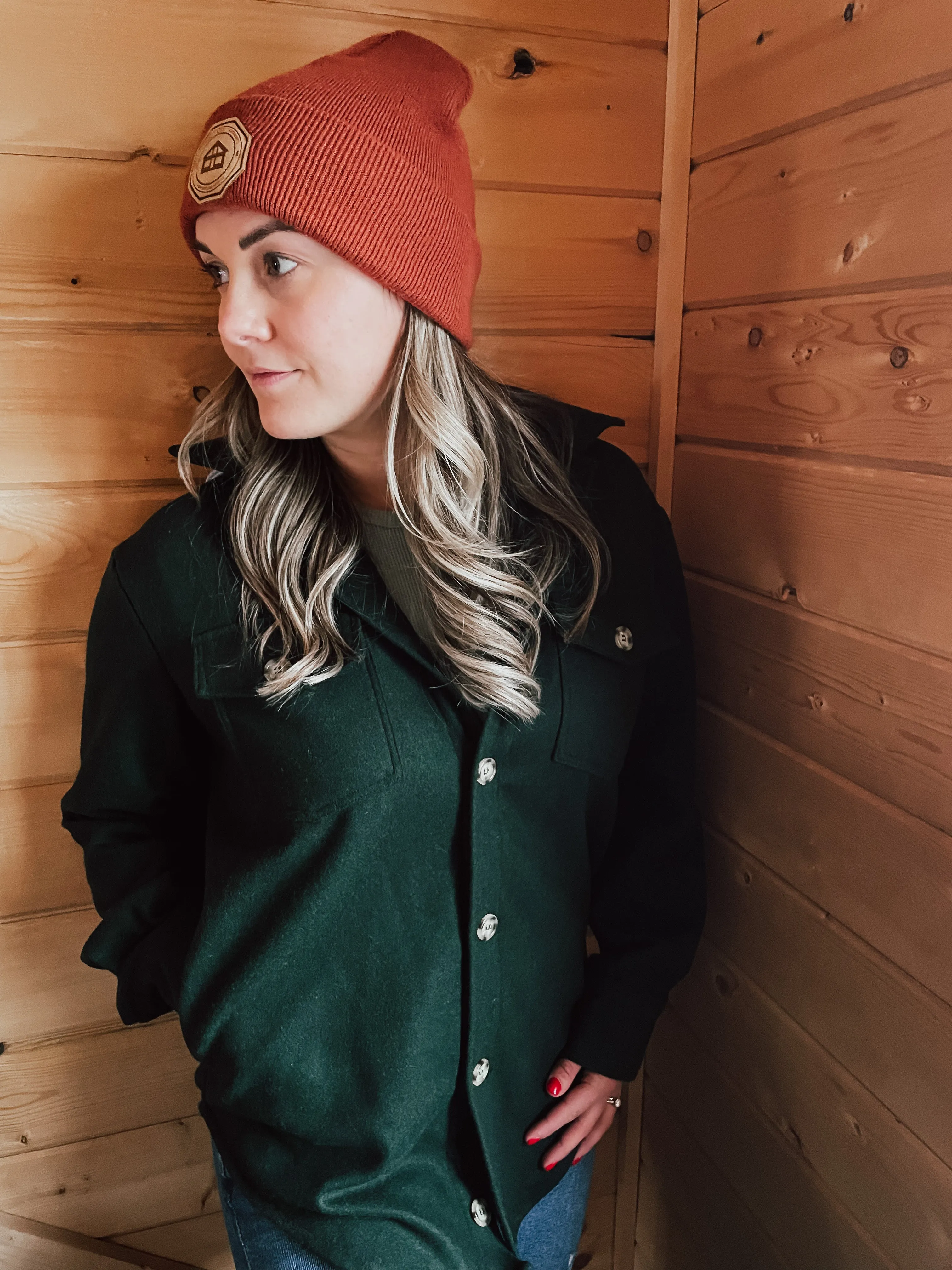 Cozy Cabin Shacket - Green
