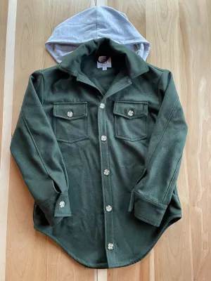 Cozy Cabin Shacket - Green