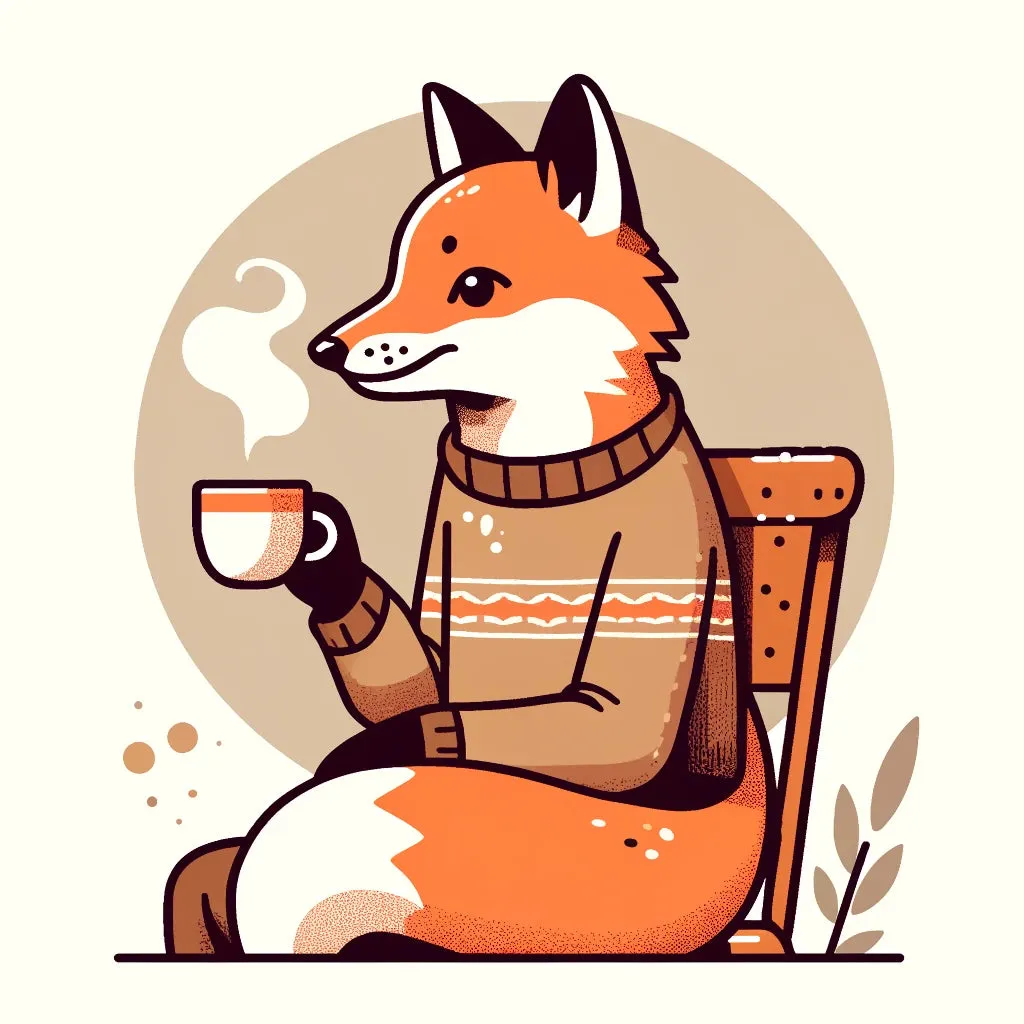 Cozy Fox Tea Canvas