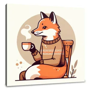 Cozy Fox Tea Canvas
