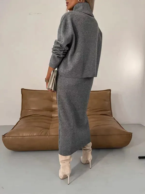Cozy Knit Turtleneck Set