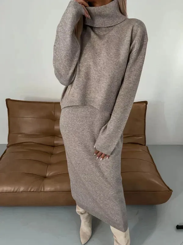 Cozy Knit Turtleneck Set