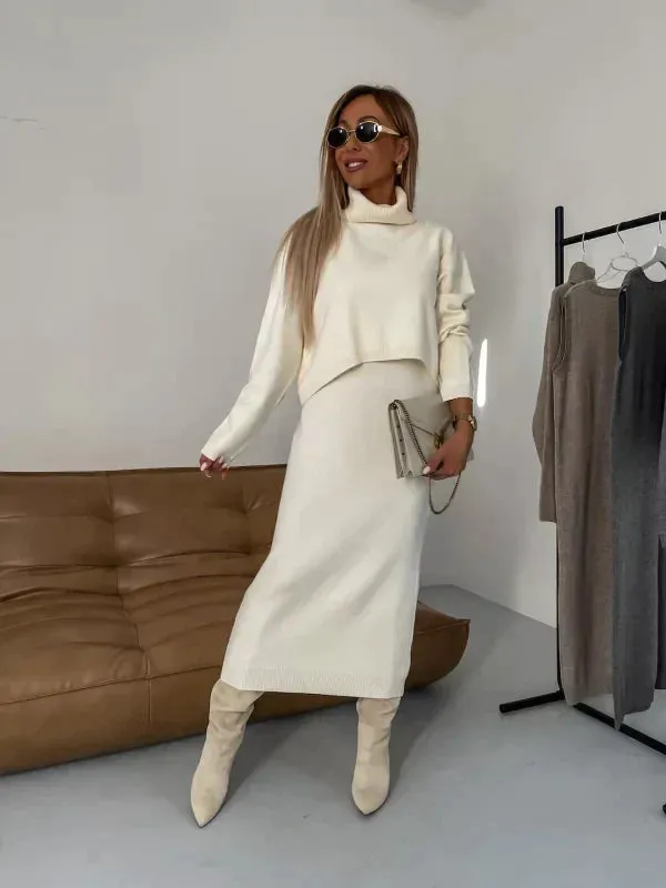Cozy Knit Turtleneck Set