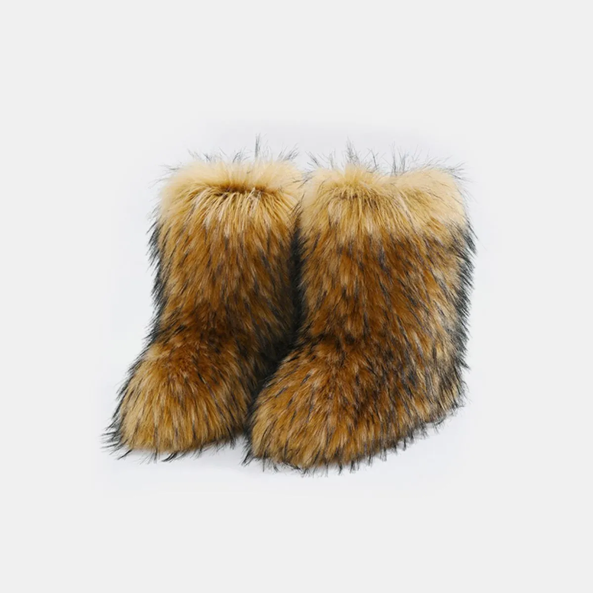 Cozy Thermal Fuzzy Flat Platform Boots