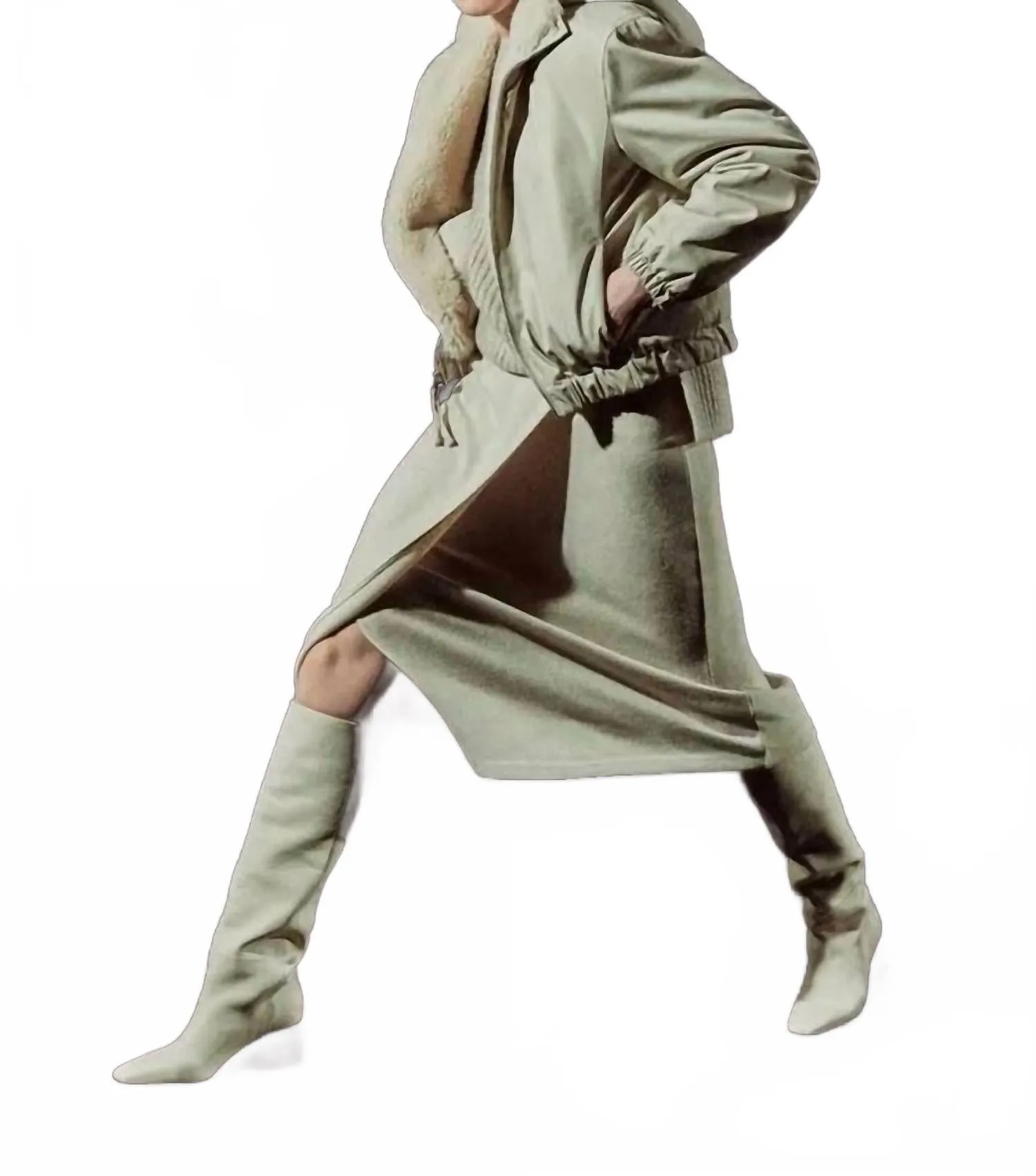 Cozy Wrap Skirt In Heather Ceramic