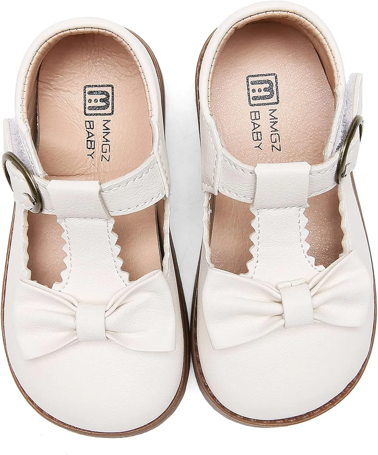 DADAWEN Girl's T-Strap School Uniform Dress Shoe Mary Jane Princess Flat