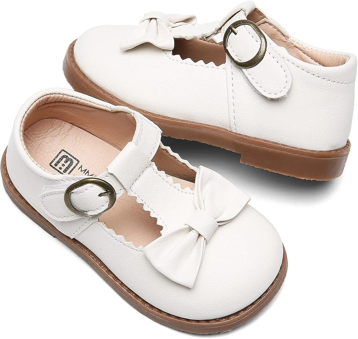 DADAWEN Girl's T-Strap School Uniform Dress Shoe Mary Jane Princess Flat