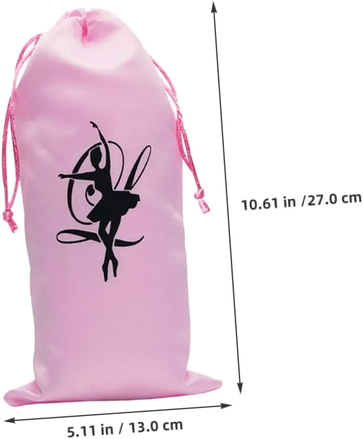 Dance Storage Bag Canvas Drawstring Ballet Shoes Holder Water-Resistant for Dance Travel Outdoor Activities