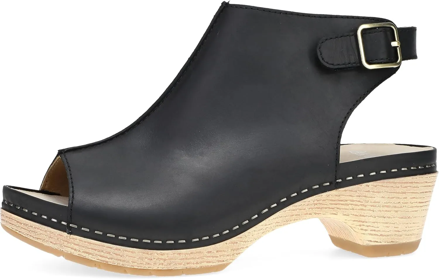 Dansko Lizzy Peep-Toe Booties for Women - Linings from Recycled Materials and Leather for Breathability- Lightweight Rubber Outsole for Long-Lasting Wear