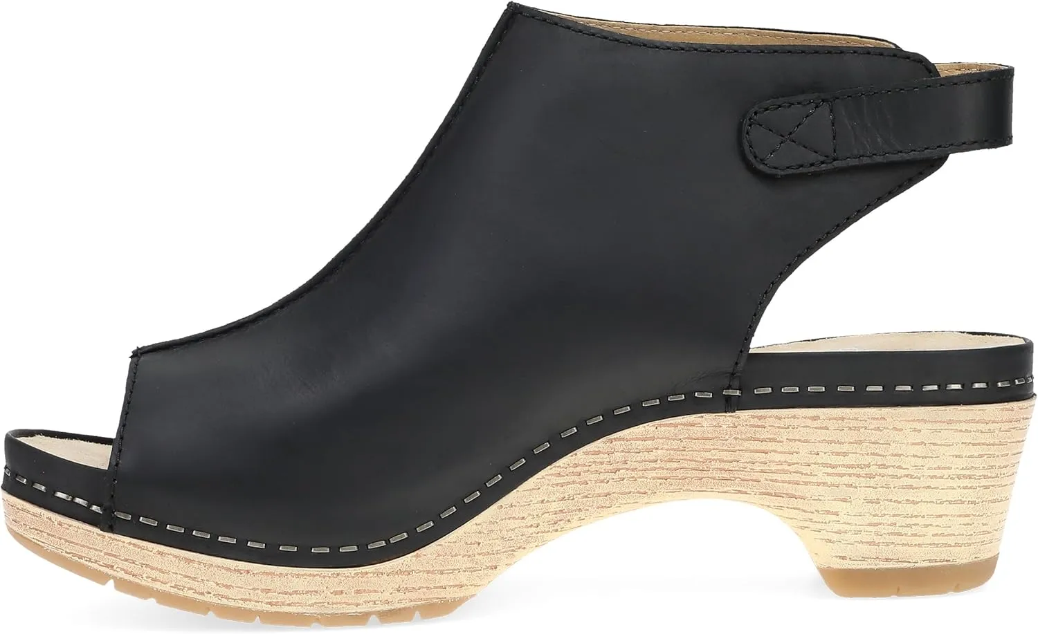 Dansko Lizzy Peep-Toe Booties for Women - Linings from Recycled Materials and Leather for Breathability- Lightweight Rubber Outsole for Long-Lasting Wear