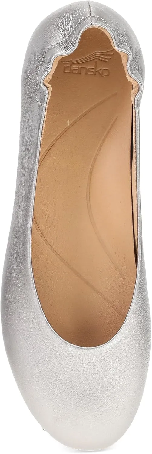 Dansko Mollie Slip-On Ballerina Flats for Women – Built-in Wedge with Arch Support – Versatile Casual to Dressy Footwear – Lightweight Rubber Outsole