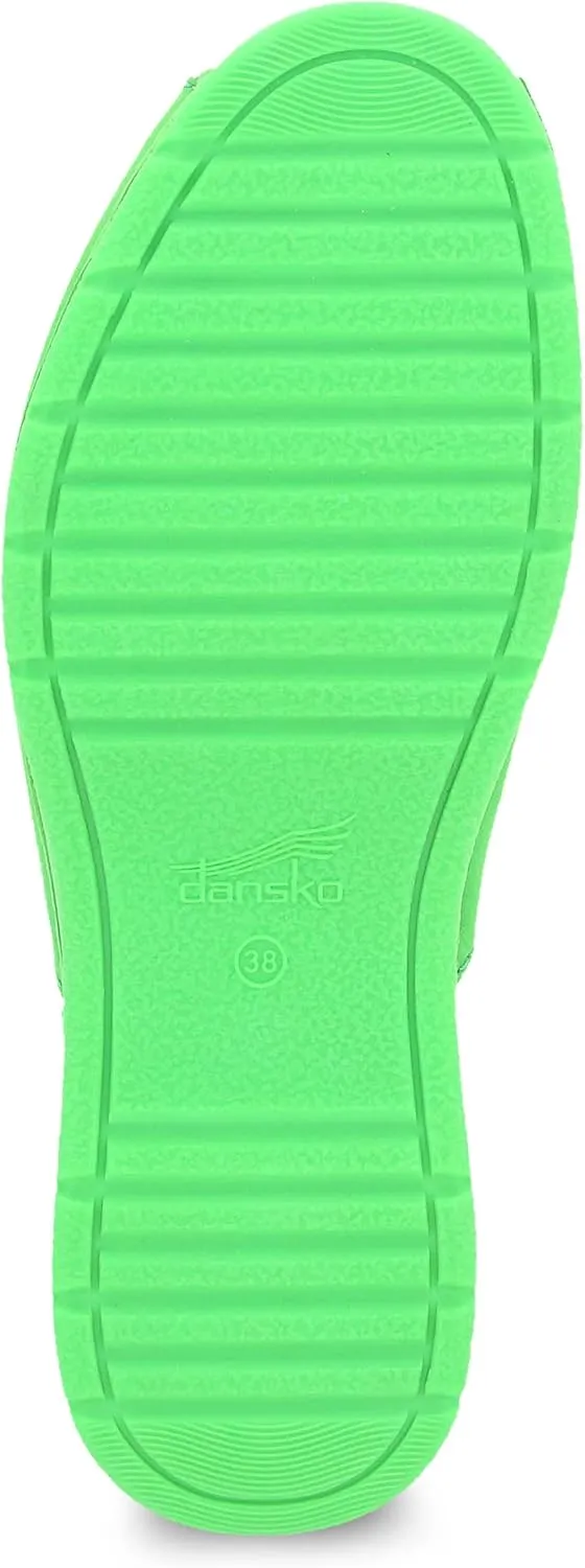 Dansko Ravyn Peep Toe Sandal for Women - Colorful and Stylish Shoe with Recycled Textile Linings and Leather Uppers - All-Day Legendary Comfort