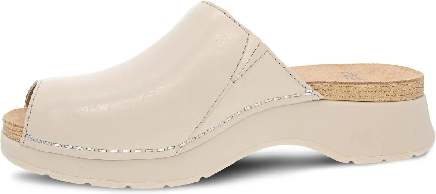 Dansko Ravyn Peep Toe Sandal for Women - Colorful and Stylish Shoe with Recycled Textile Linings and Leather Uppers - All-Day Legendary Comfort