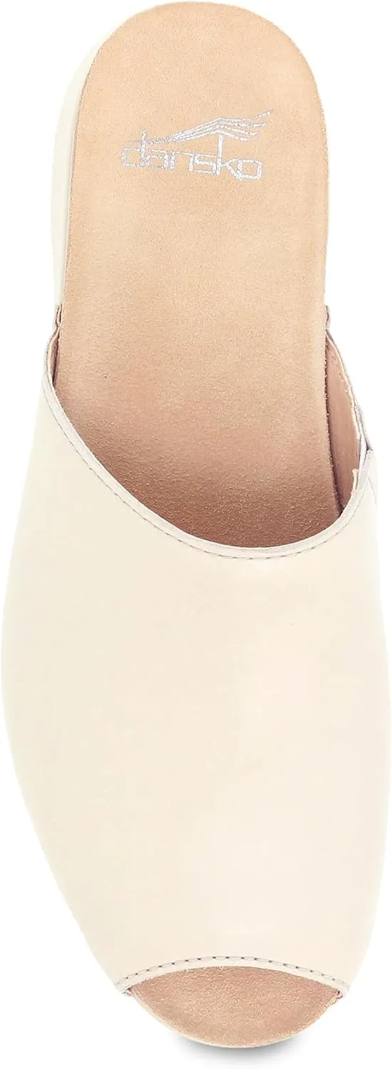 Dansko Ravyn Peep Toe Sandal for Women - Colorful and Stylish Shoe with Recycled Textile Linings and Leather Uppers - All-Day Legendary Comfort