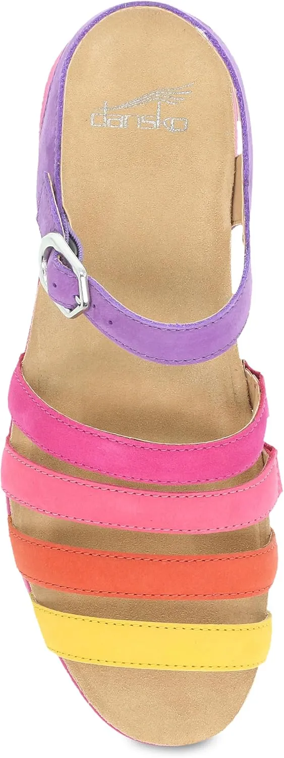 Dansko Roxie Strappy Sandal for Women - Colorful and Stylish Shoe with a Cushioned Footbed- All-Day Legendary Comfort