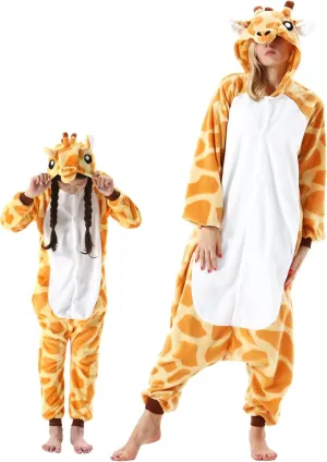 DarkCom Kids Animal Onesie,Women and Mens Cosplay Giraffe Onesie Halloween Costume Christmas Pajamas Sleepwear