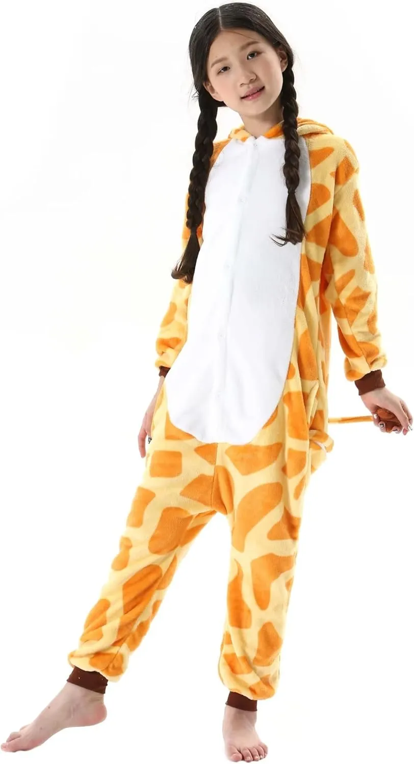 DarkCom Kids Animal Onesie,Women and Mens Cosplay Giraffe Onesie Halloween Costume Christmas Pajamas Sleepwear