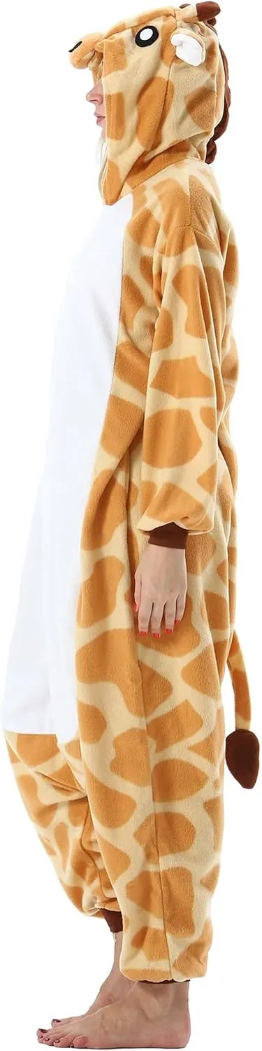DarkCom Kids Animal Onesie,Women and Mens Cosplay Giraffe Onesie Halloween Costume Christmas Pajamas Sleepwear