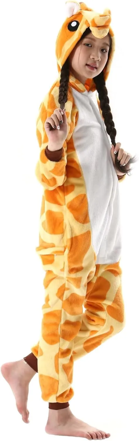 DarkCom Kids Animal Onesie,Women and Mens Cosplay Giraffe Onesie Halloween Costume Christmas Pajamas Sleepwear