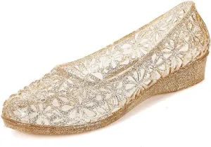 Dear Time Women Flat Heel Summer Beach Jelly Shoes