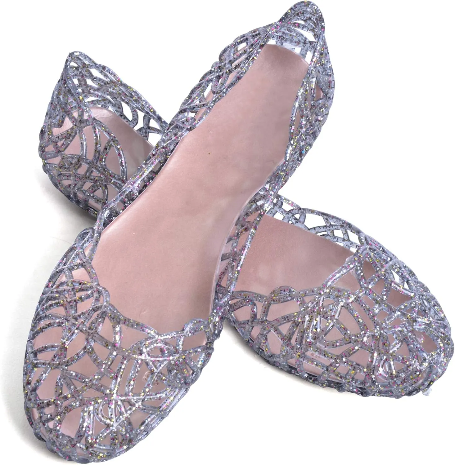 Dear Time Women Flat Heel Summer Beach Jelly Shoes