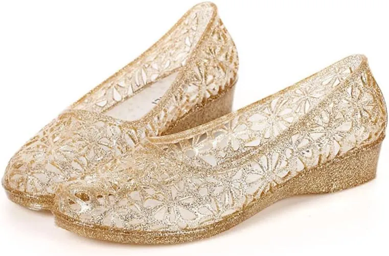 Dear Time Women Flat Heel Summer Beach Jelly Shoes