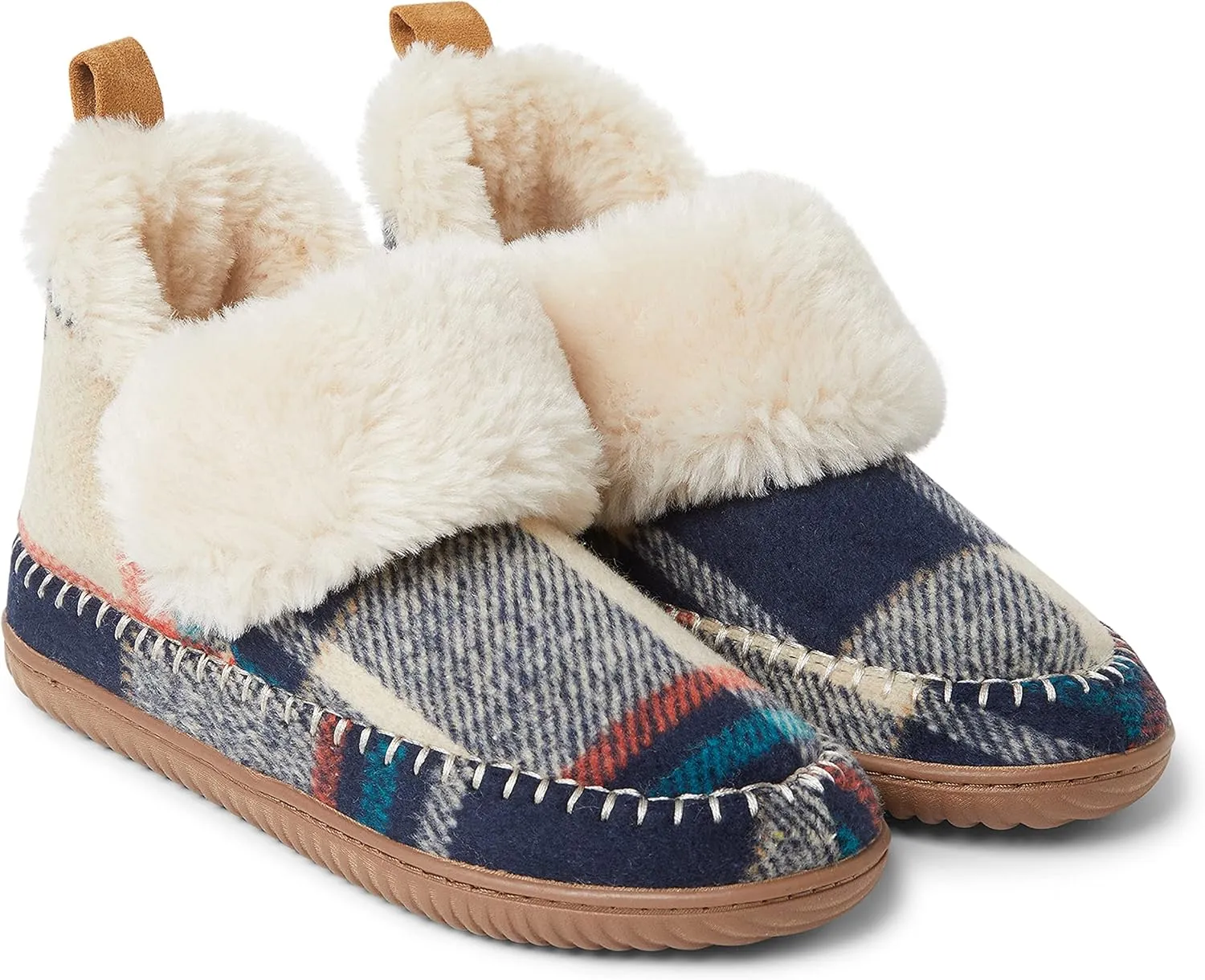 Dearfoams Women's Moritz Indoor/Outdoor Cozy Bootie Camping Furry Slipper