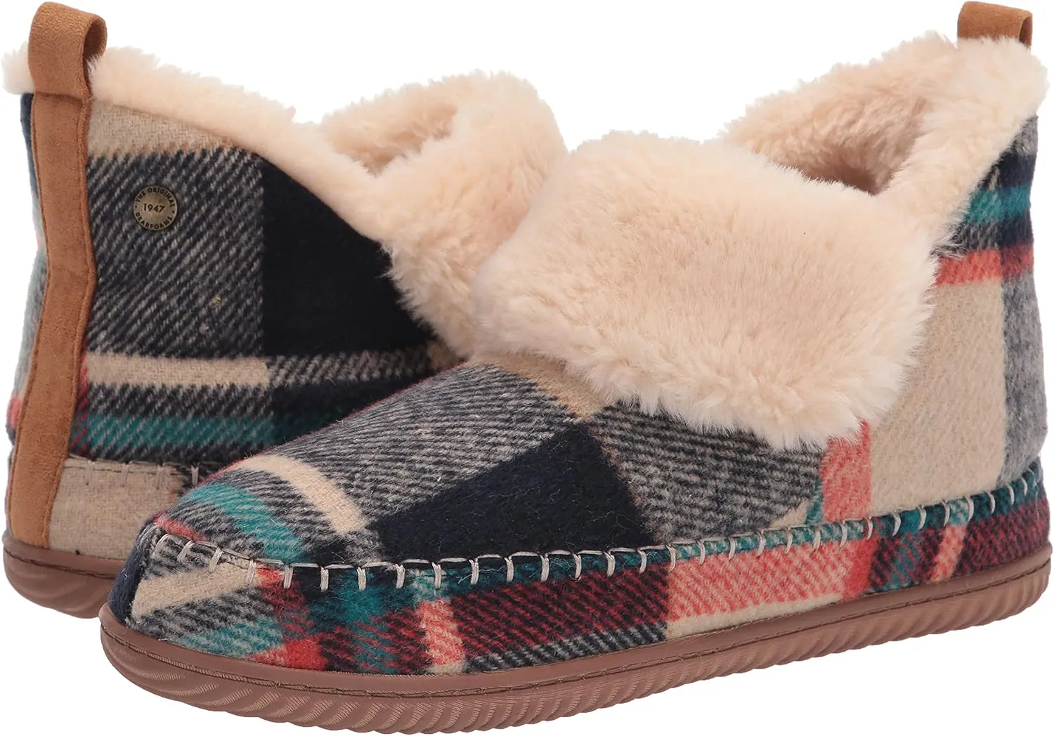 Dearfoams Women's Moritz Indoor/Outdoor Cozy Bootie Camping Furry Slipper