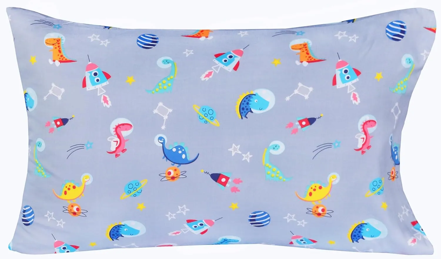 Dinosaur Interstellar Exploration Universe Space Cute Adorable Twin Sheet Set for Kids Girls Boys Children,100% Cotton, Flat Sheet   Fitted Sheet   Pillowcase Bedding Decoration Gift Set