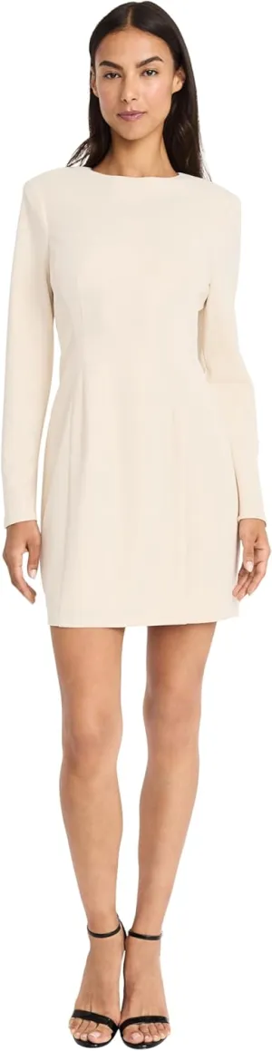 Donna Morgan Women's Elegant Long Sleeve Mini Fitted Silhouette with High Neckline-Versatile Cocktail Dress