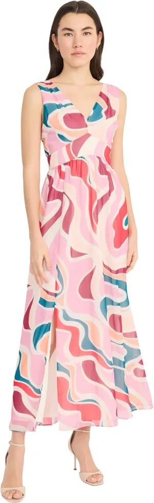 Donna Morgan Women's Sleeveless Empire Waist Summer Maxi-Elegant Special Occasion Wedding Guest Cocktail Dress