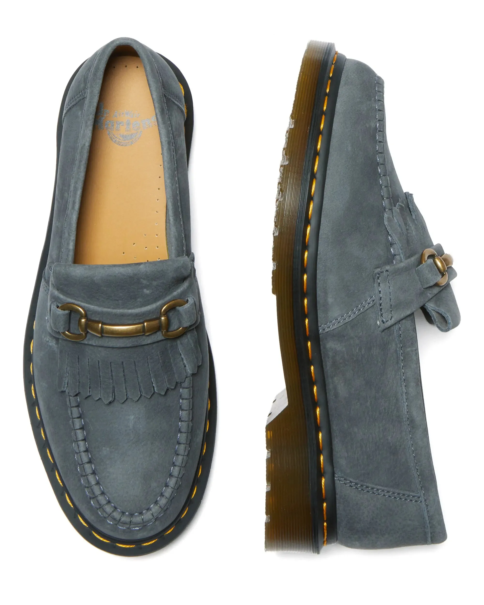 Dr. Martens, Adrian Snaffle Washed Denim Tumbled Nubuck