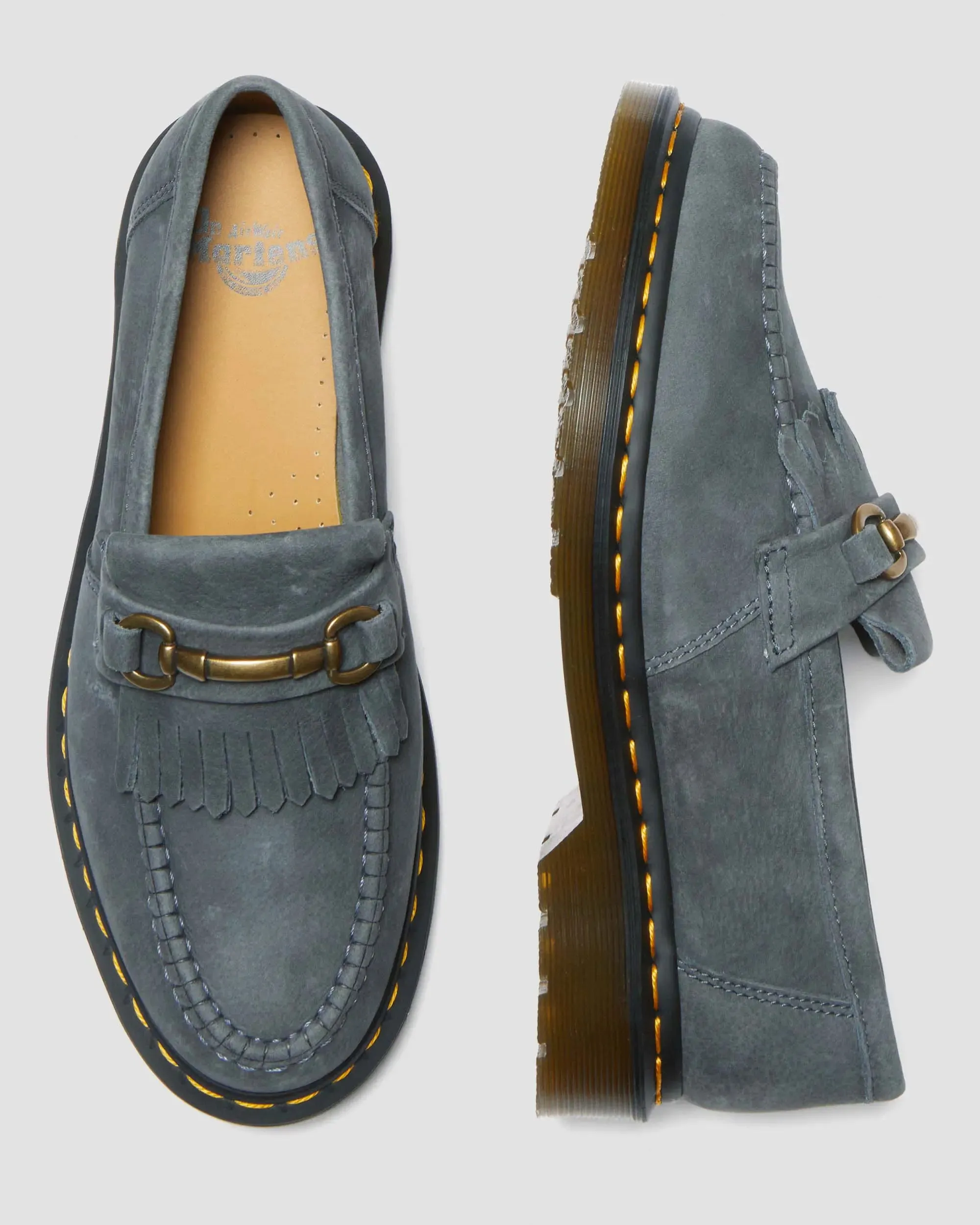 Dr. Martens, Adrian Snaffle Washed Denim Tumbled Nubuck