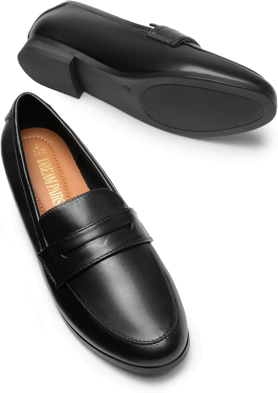 DREAM PAIRS Women's Loafers Penny Loafers Fashion Comfortable Slip On Flats for Women Dressy Shoes Work Office