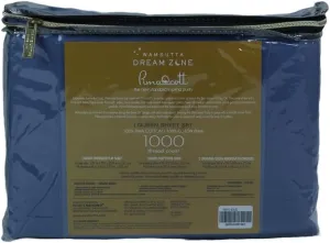 Dream Zone 1000 Thread Count PimaCott Queen Sheet Set in Mediterranean Blue (Mediterranean Blue,Queen)