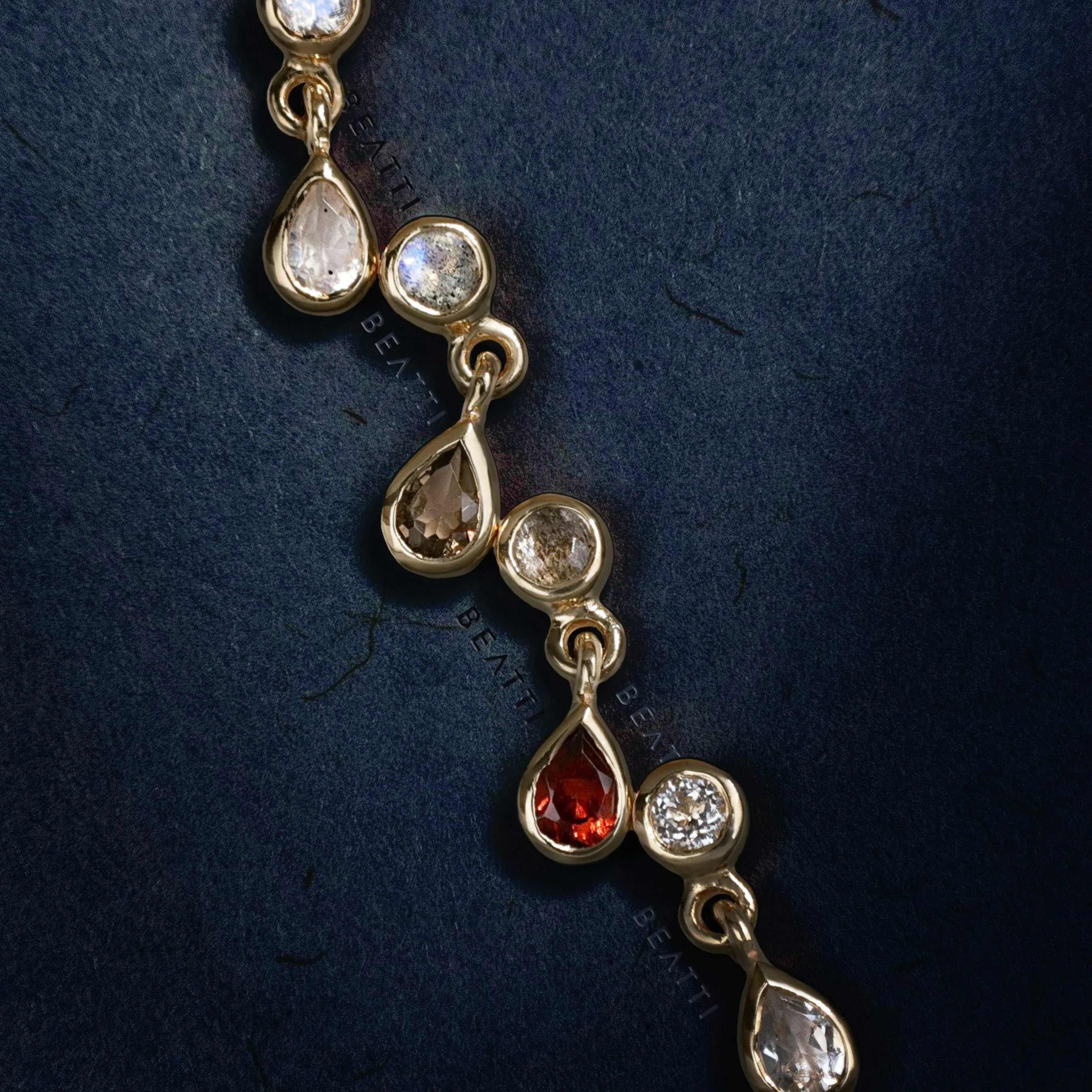 Echo •  Dangle Gemstone Threadless Ends • White Topaz