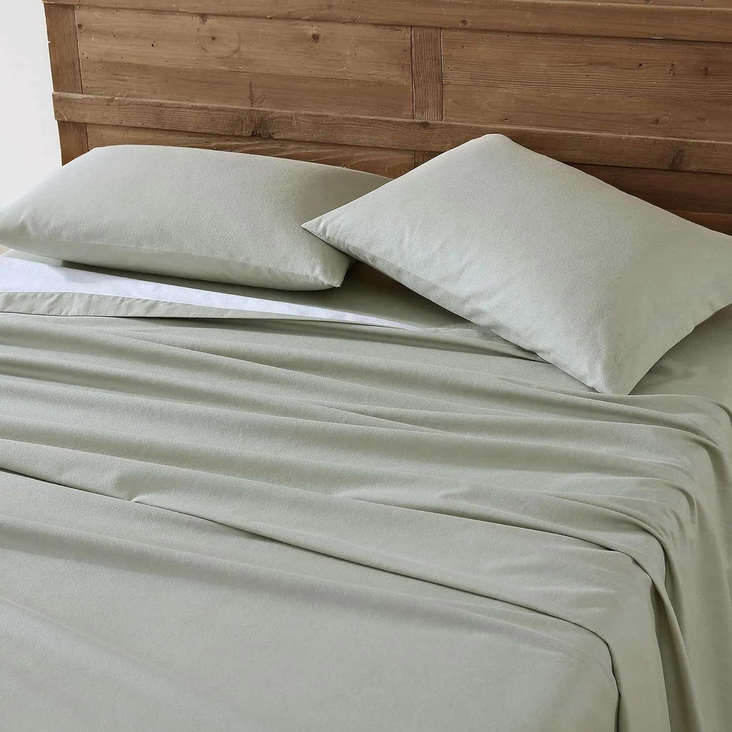 Eddie Bauer - Queen Sheets, Cotton Flannel Bedding Set, Brushed for Extra Softness, Cozy Home Decor (Green, Queen)