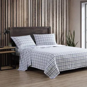 Eddie Bauer - Twin Sheet Set, Warm Breathable Cotton Flannel Bedding with Deep Pockets, Brushed for Extra Softness, Cozy Home Decor, Oeko-Tex Certified (Beacon Hill Ivory, Twin)