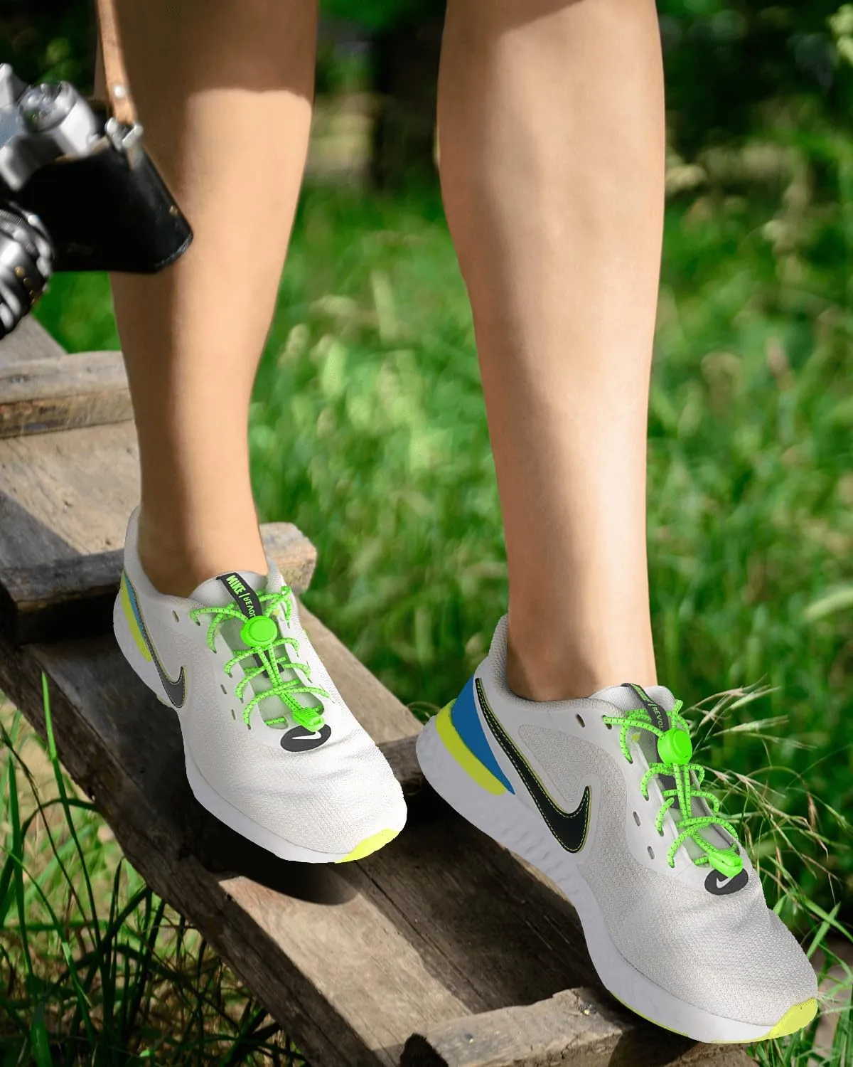 Elastic No Tie Shoe Laces - Tieless Shoelaces for Adults and Kids - 4 Pairs, Heavy Duty Shoe Strings for Sneakers