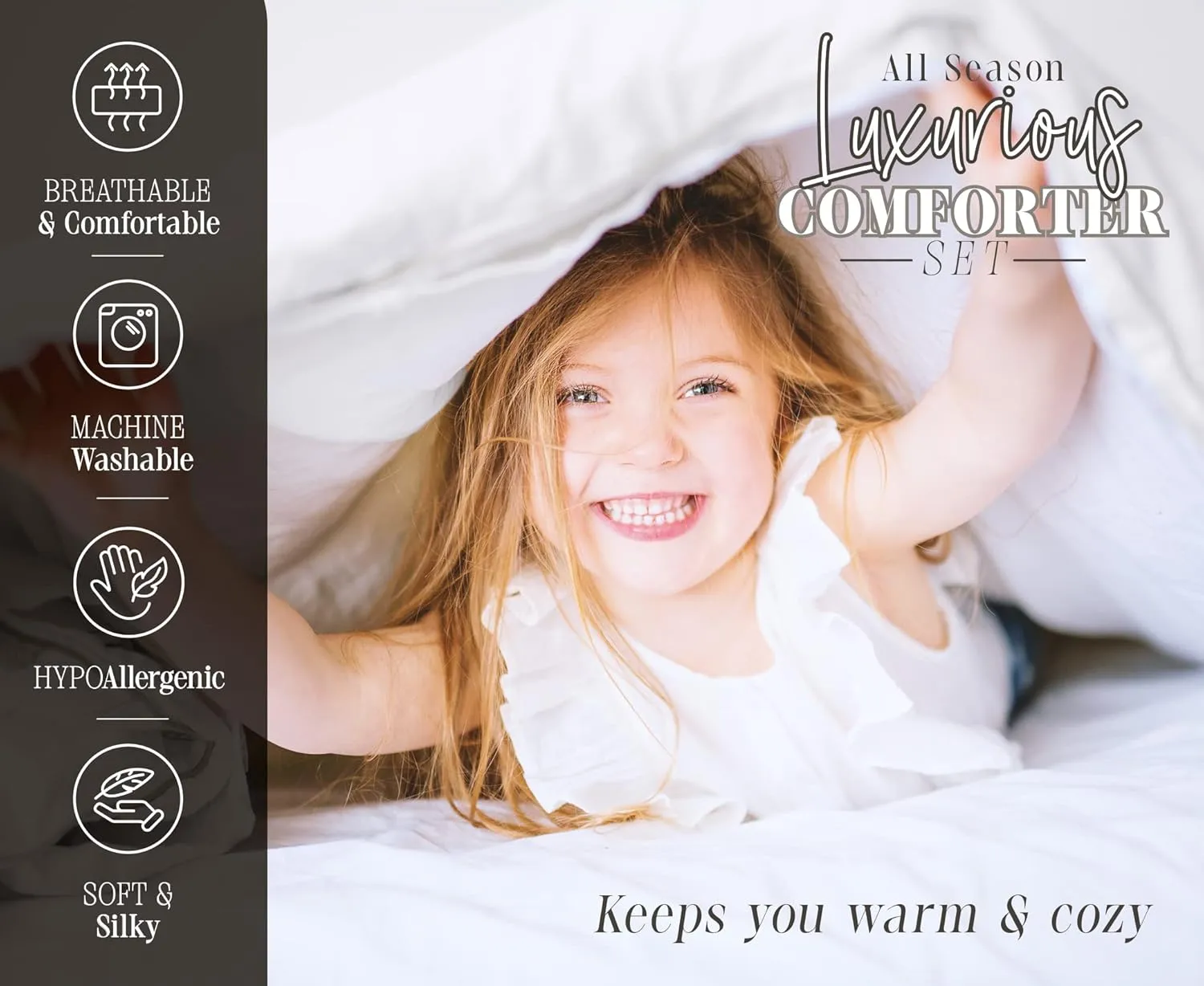 Elegant Comfort 10pc Bed-in-a-Bag Infinity Design Comforter Set, Ultra Soft Bed Set Featuring Decorative Pillows and Fitted Sheet with Storage Pockets, Infinity Comforter, Full/Queen, Midnight Navy